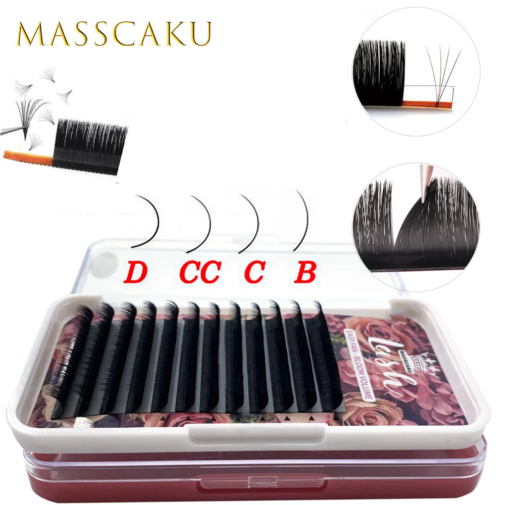 Ресницы MASSCAKU накладные супер длинные из искусственной норки 0 05/0 07/0 10 8-18 мм |