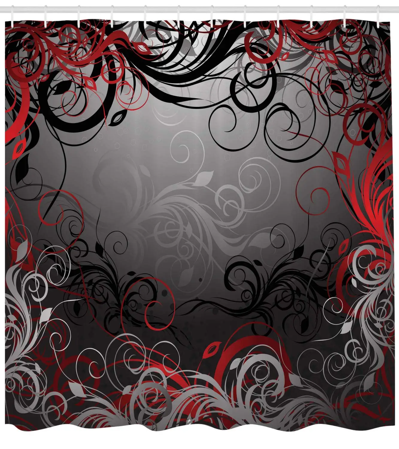 Красная и черная занавеска для душа от Ambesonne волшебный лес вдохновленный