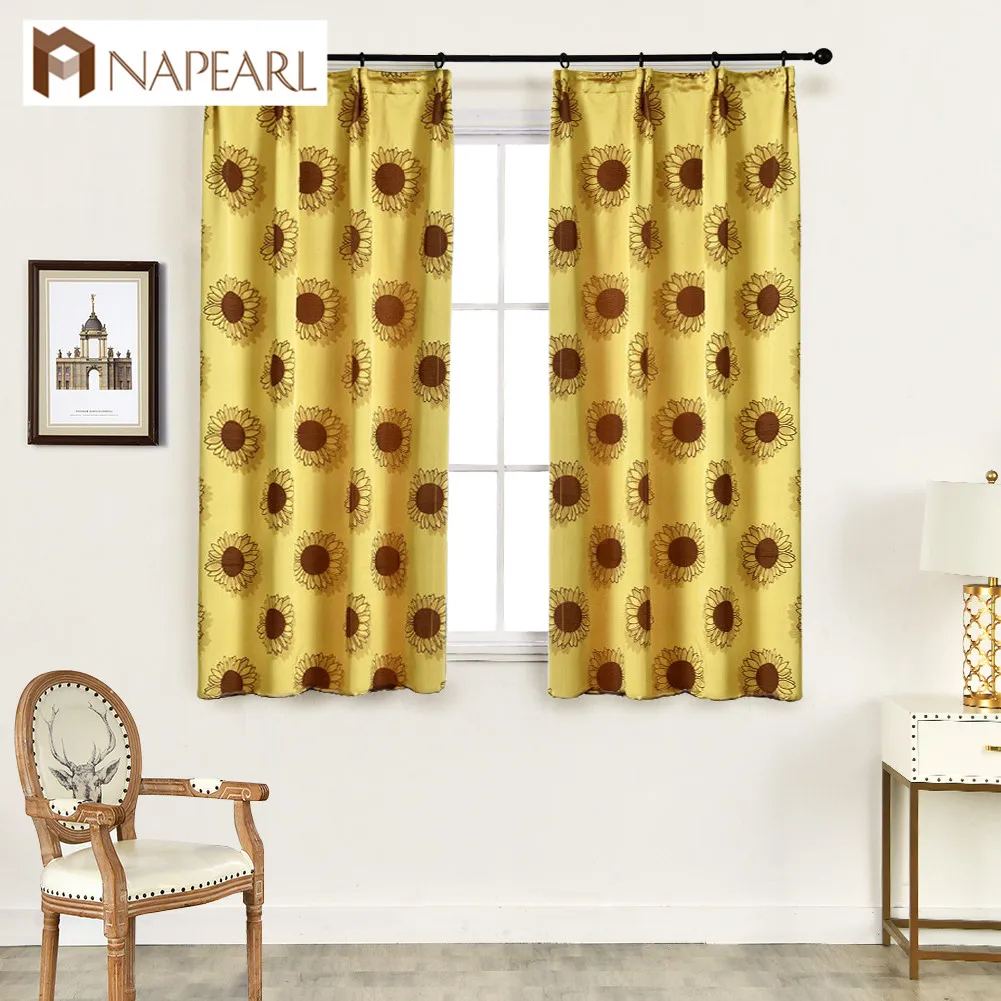 NAPEARL 1 шт. Короткие шторы кухня окна декоративный домашний текстиль Подсолнух