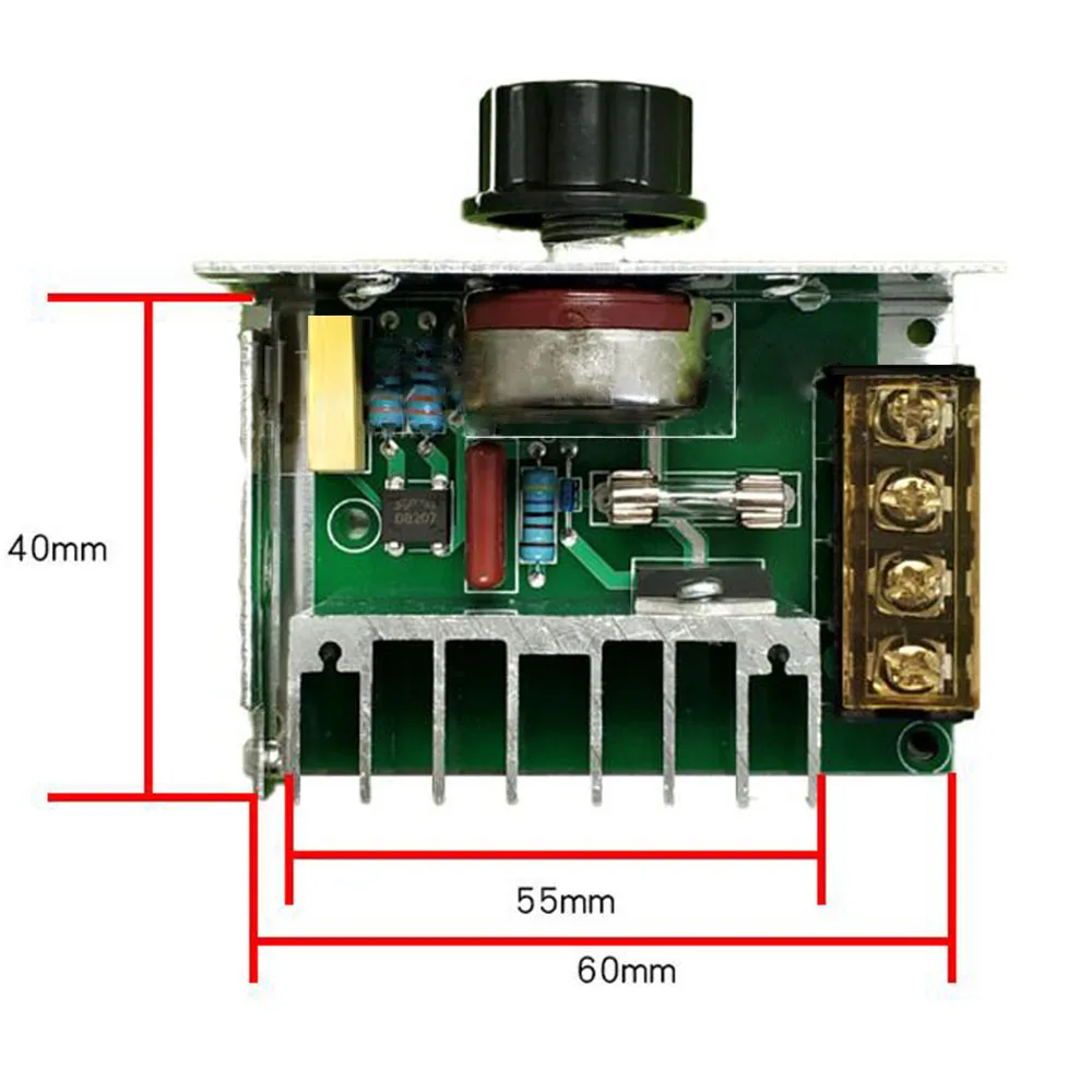 AC 110V-220V 4000 Вт высокой мощности Мощность контрольный тиристорный SCR Регулируемый