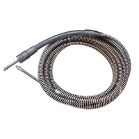 10m length boiler machine dredge coil spring sewer dredging device spring pipe cleaning tool extension spring with connector