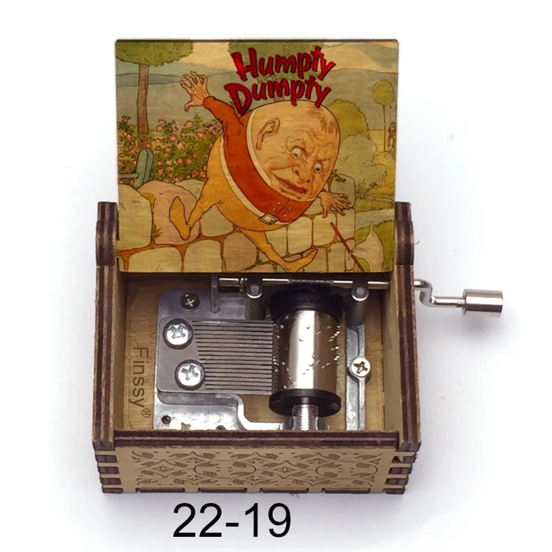 Детские игрушки Подарок Ручная деревянная музыкальная шкатулка Хамти Дамти Детям Милый мультяшный музыкальный шкатулка Рождественский, день рождения, новогодний подарок.