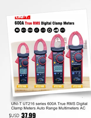 UNI-T UT120A/B/C карманный размер тип Цифровые мультиметры 4000 счетчик дисплей Автоматический диапазон непрерывности зуммер DC измерители напряжения тестеры
