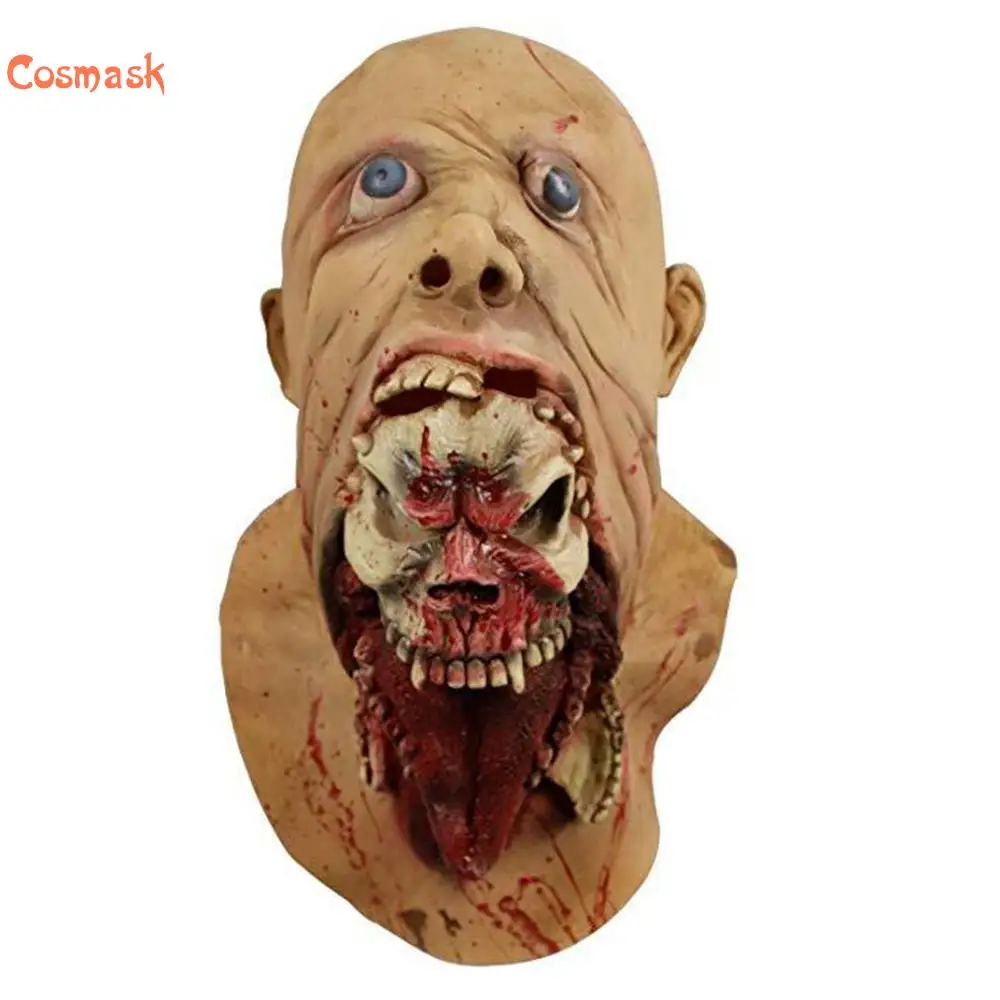 Cosmask Charlie Latex Mask Gruesome Parasite Mask Scary Ghoulish Mask For Halloween Party Mask