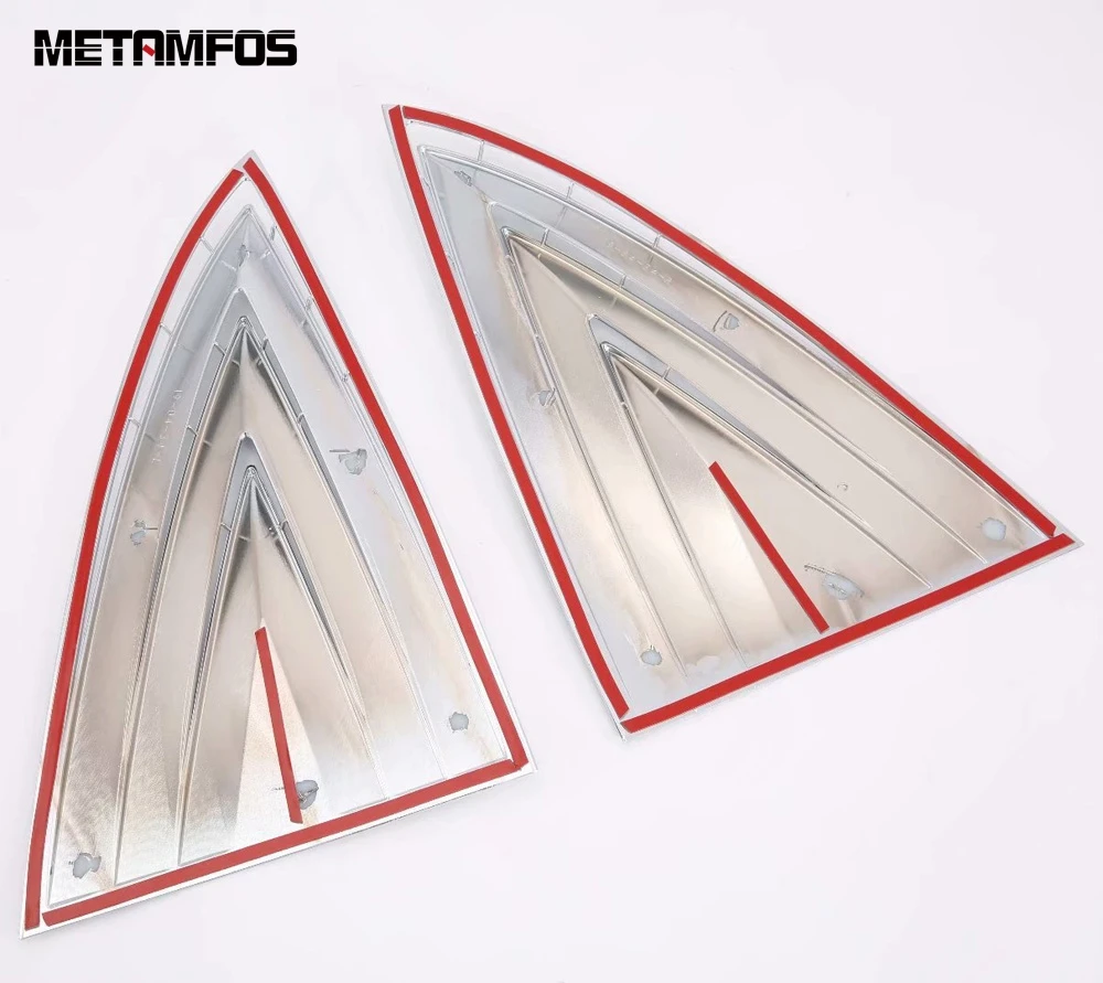 For Tesla Model 3 2018-2021 Carbon Fiber Rear Window C Pillar Cover Trim Triangle Decoration Sticker Accessories Car Styling | Автомобили