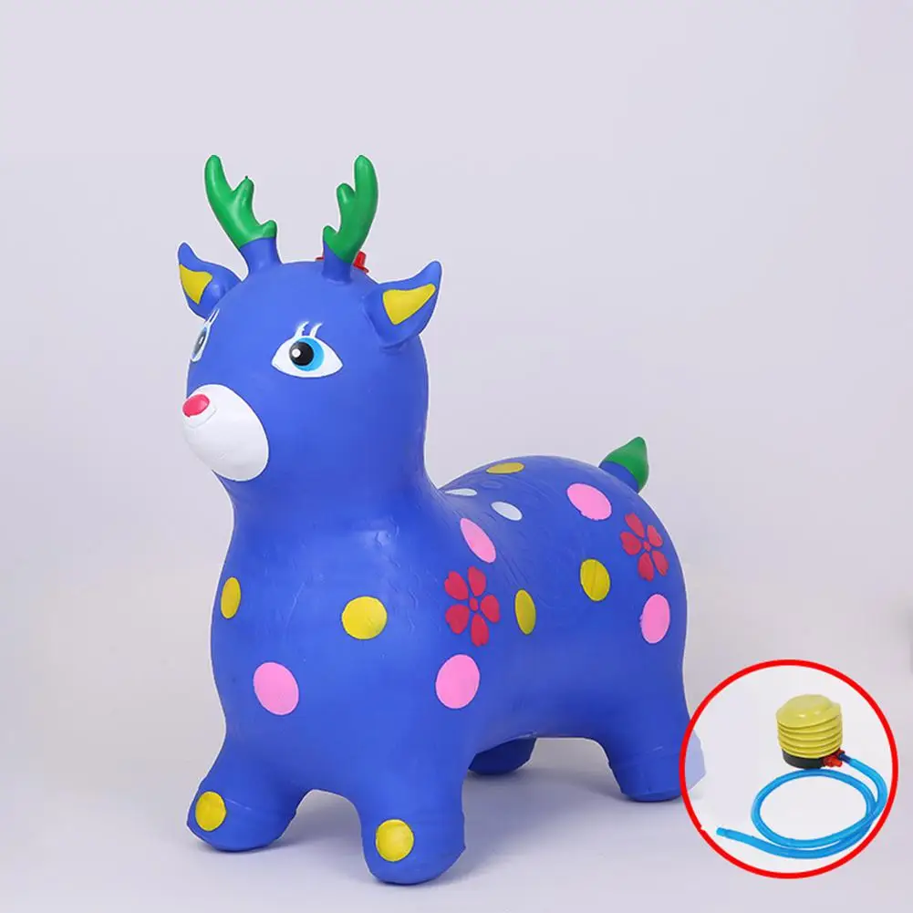 music cartoon deer Детская надувная игрушка для верховой езды, уличная детская утолщенная езда, гарцующая лошадь, игровой домик, игрушки, рождественский подарок - Цвет: music cartoon deer