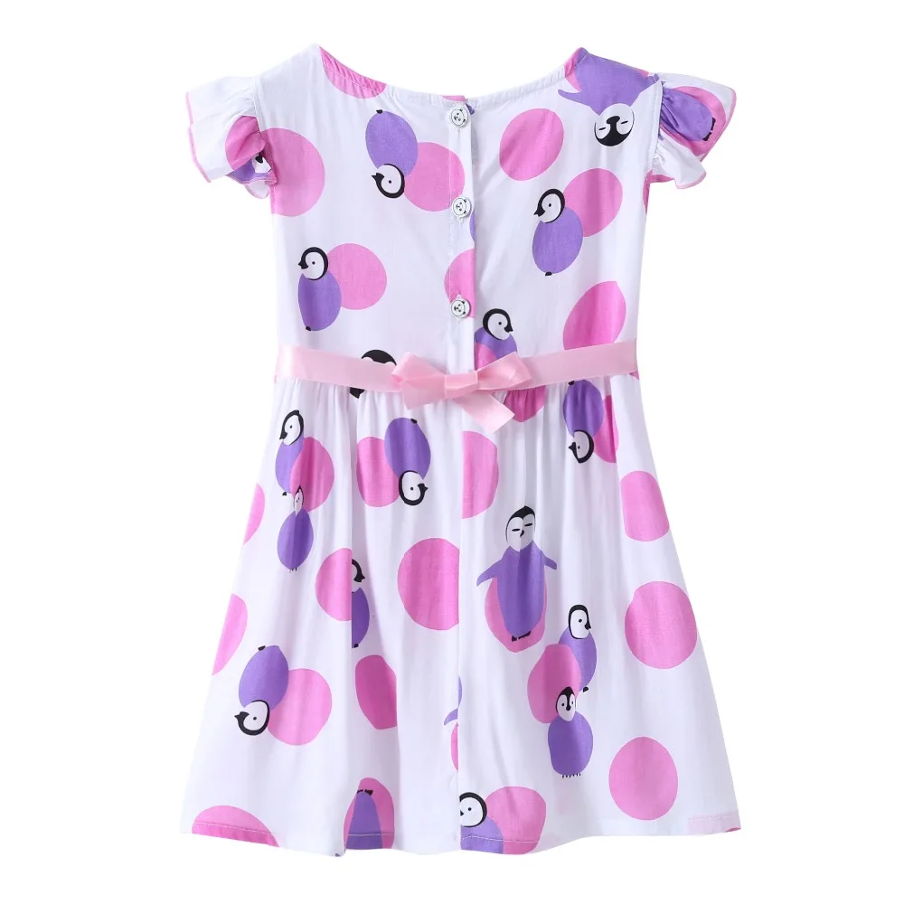 Dress for Girl 2021 Summer Children Clothing Cotton D Printed Bow Decor Princess Floral Vest Dresses Girls | Детская одежда и
