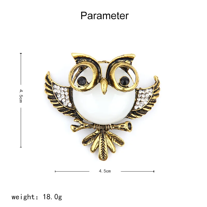 Модная Персонализированная Винтажная брошь в виде совы со стразами Милая