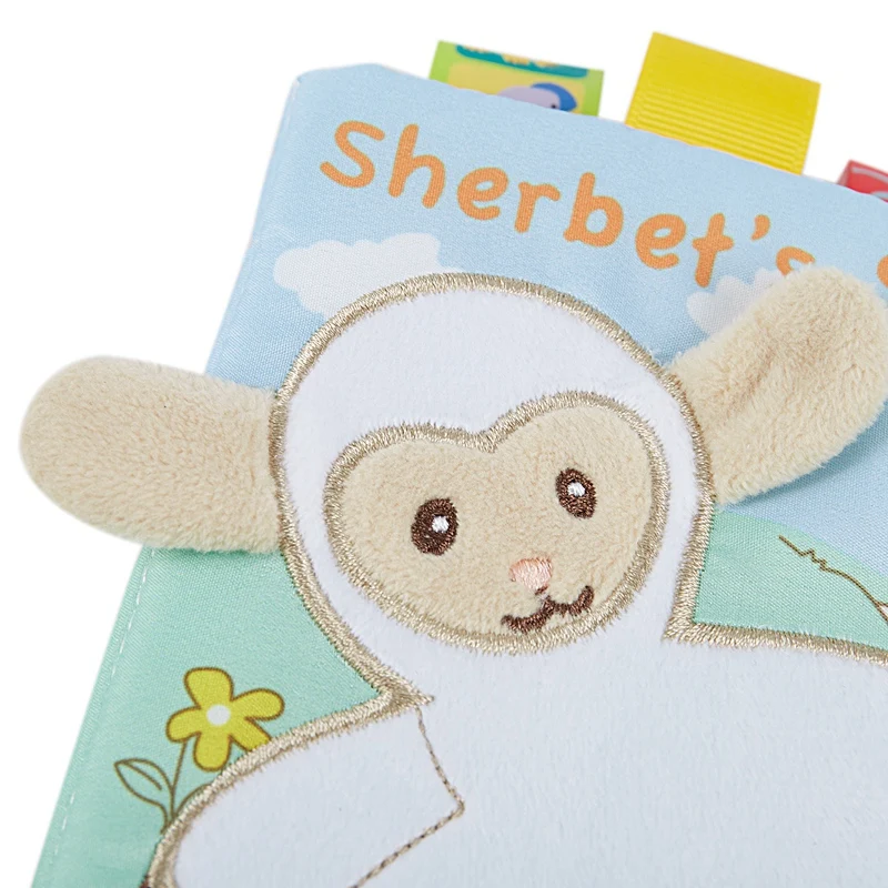 

Baby Learning&Education Animal embroidery Soft Cloth Book animals Fabric Book Infant Baby Early Education Cloth Books goat