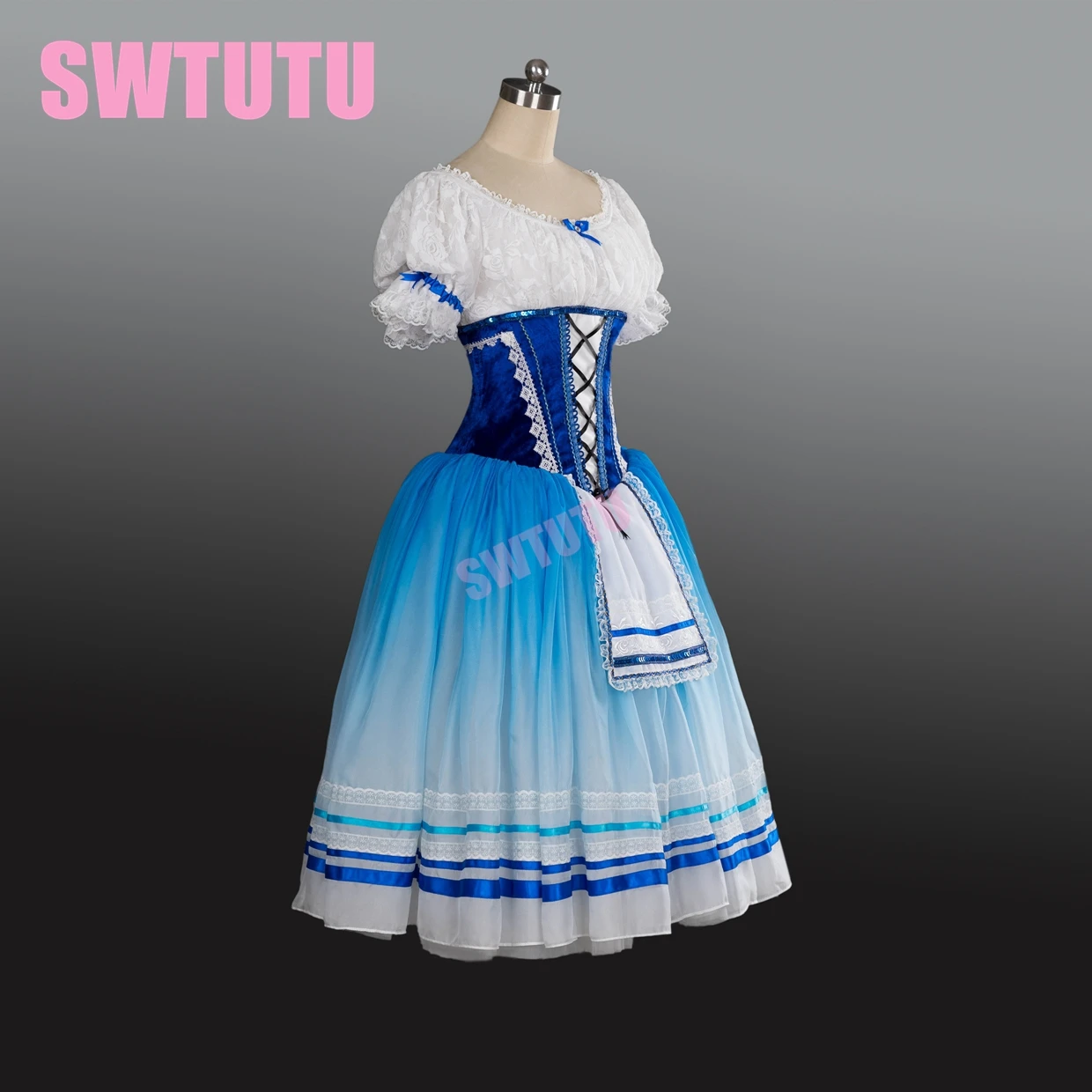 2017 новое поступление! Высокое качество голубая романтическая балетная пачка для