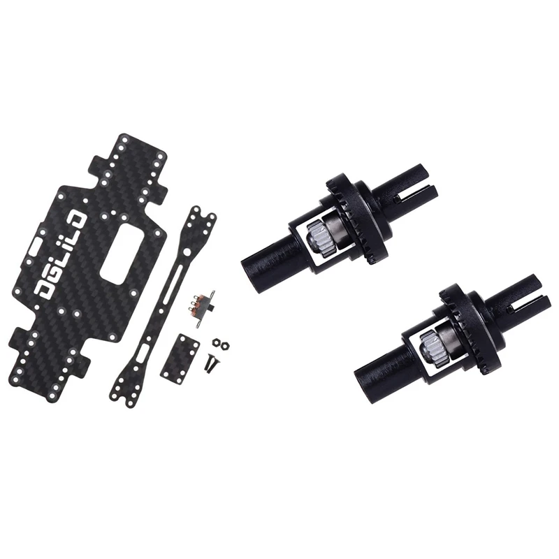 

2 предмета дифференциальная коробка K989-26 Регулируемая шаровая дифференциал с углеродного волокна шасси автомобиля на плоской подошве низк...