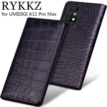 Luxury Genuine Cow Leather Flip Case For UMIDIGI A11 Pro Max A9 A7S Flip Cover Handmake Leather Protective Case