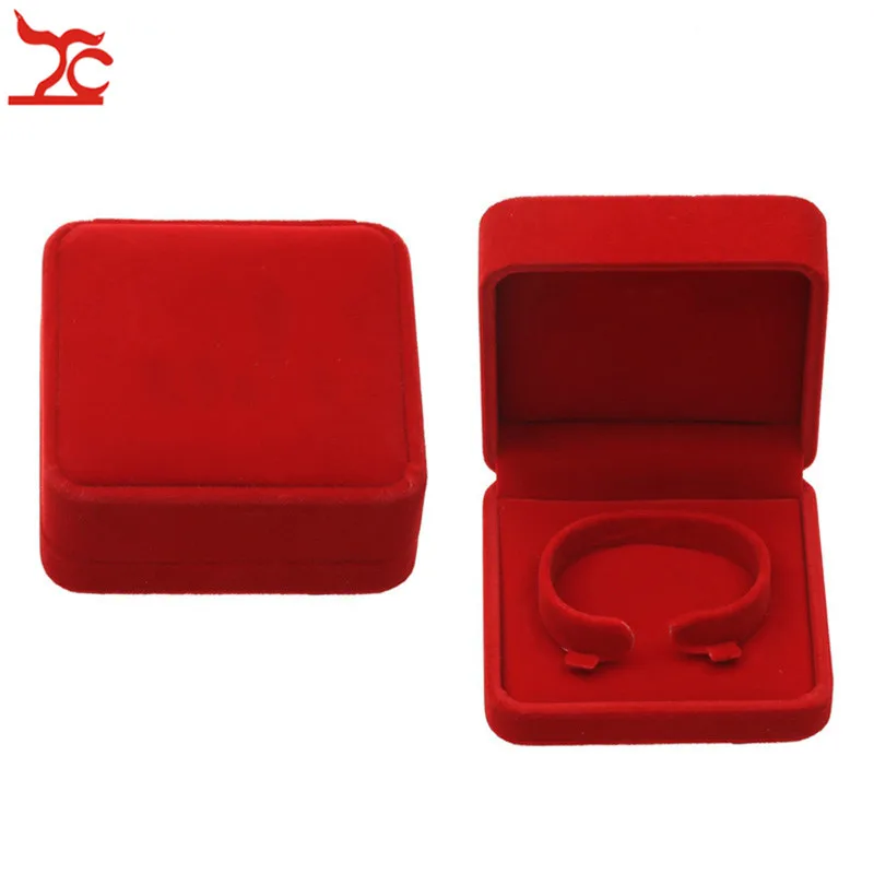 Bracelet Box Качественный чехол для хранения свадебных ювелирных изделий, изумительный красный бархат, кольцо, серьги, ожерелье, кулон, браслет, органайзер для хранения, подарочная коробка - Цвет: Bracelet Box