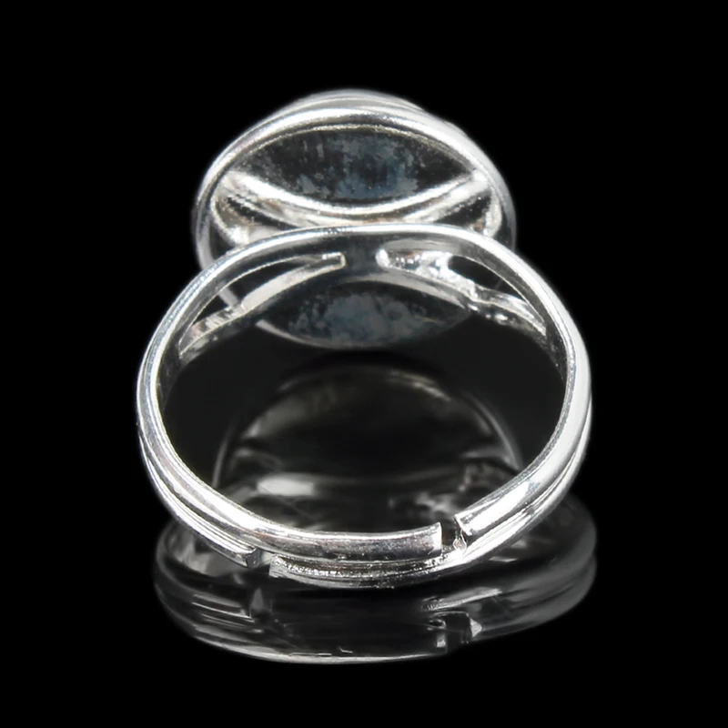 

New Transparent Forest Handmade Dried Flower Resin Ring Colorful Ink Pattern Scenery For Women Fashion Jewelry Ring
