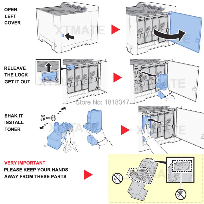 Тонерный чип совместимый TK-5220 TK 1 2 TK5220 5220 K для принтера Kyocera ECOSYS P5021cdn P5021cdw M5521cdn