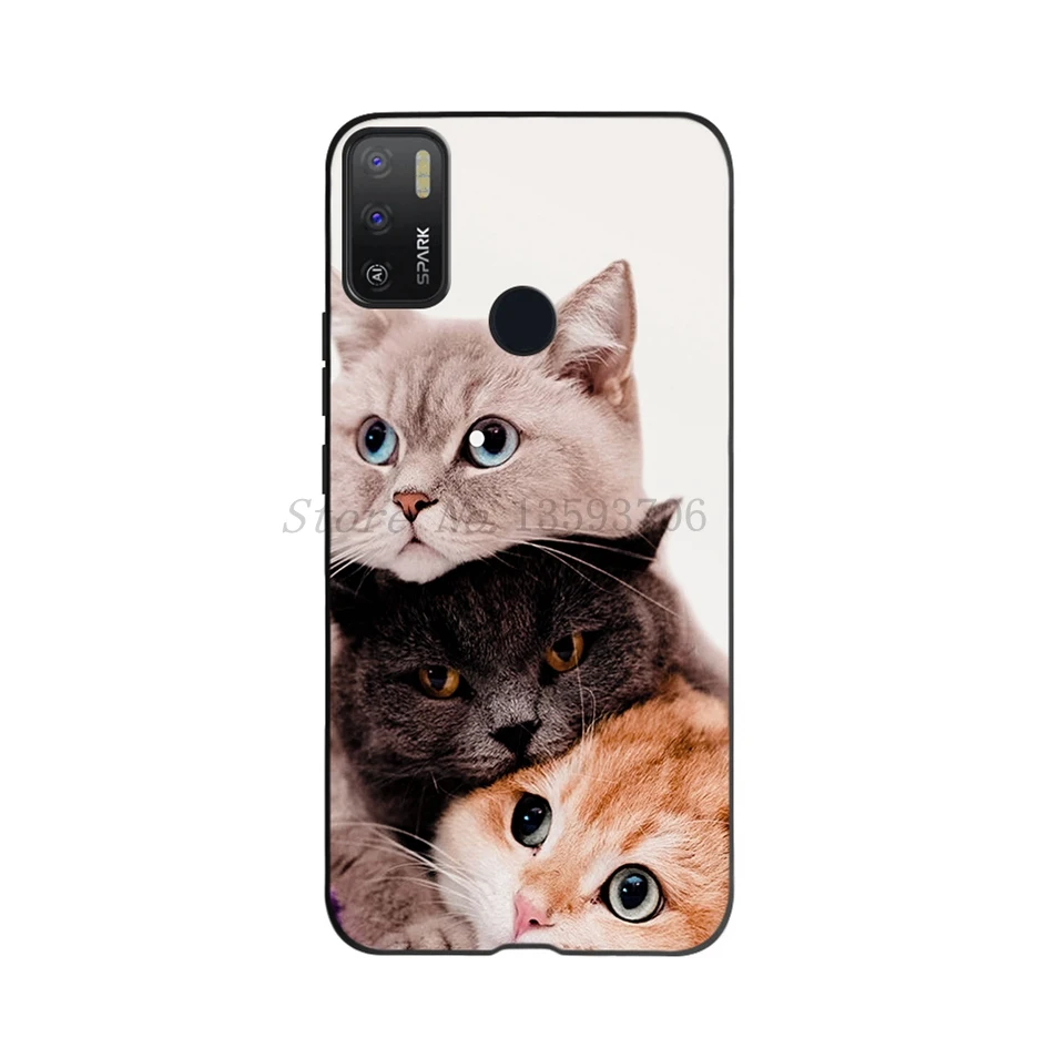 For Tecno Spark 5 Air Case 2020 Luxury Lavender Lemon Dandelion Flower Phone Cover 7.0" KD6 TPU Soft Cases | Мобильные телефоны