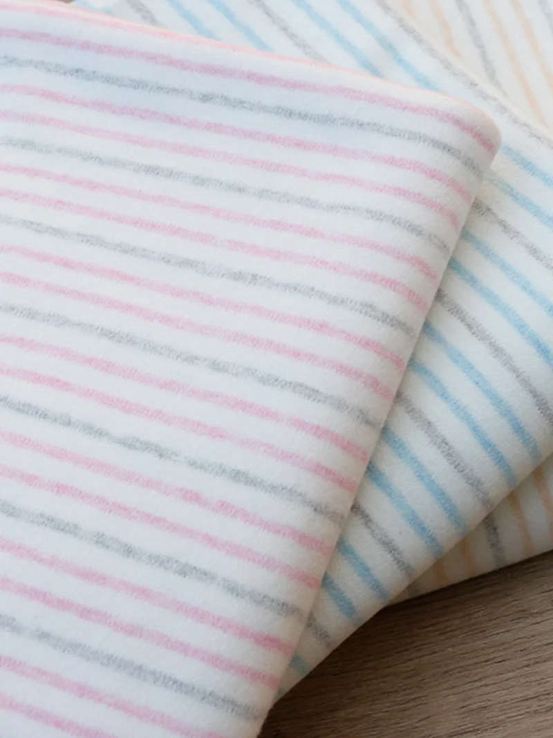 Ширина 66 ''чесаная простая удобная мягкая эластичная полосатая трикотажная