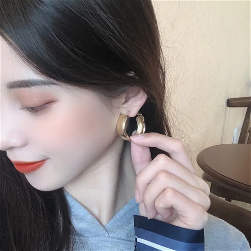 Gold and Silver Metal Circle Geometric Round Earrings - Fashionable Jewelry for Women, Girls, Weddings, and Parties image 5