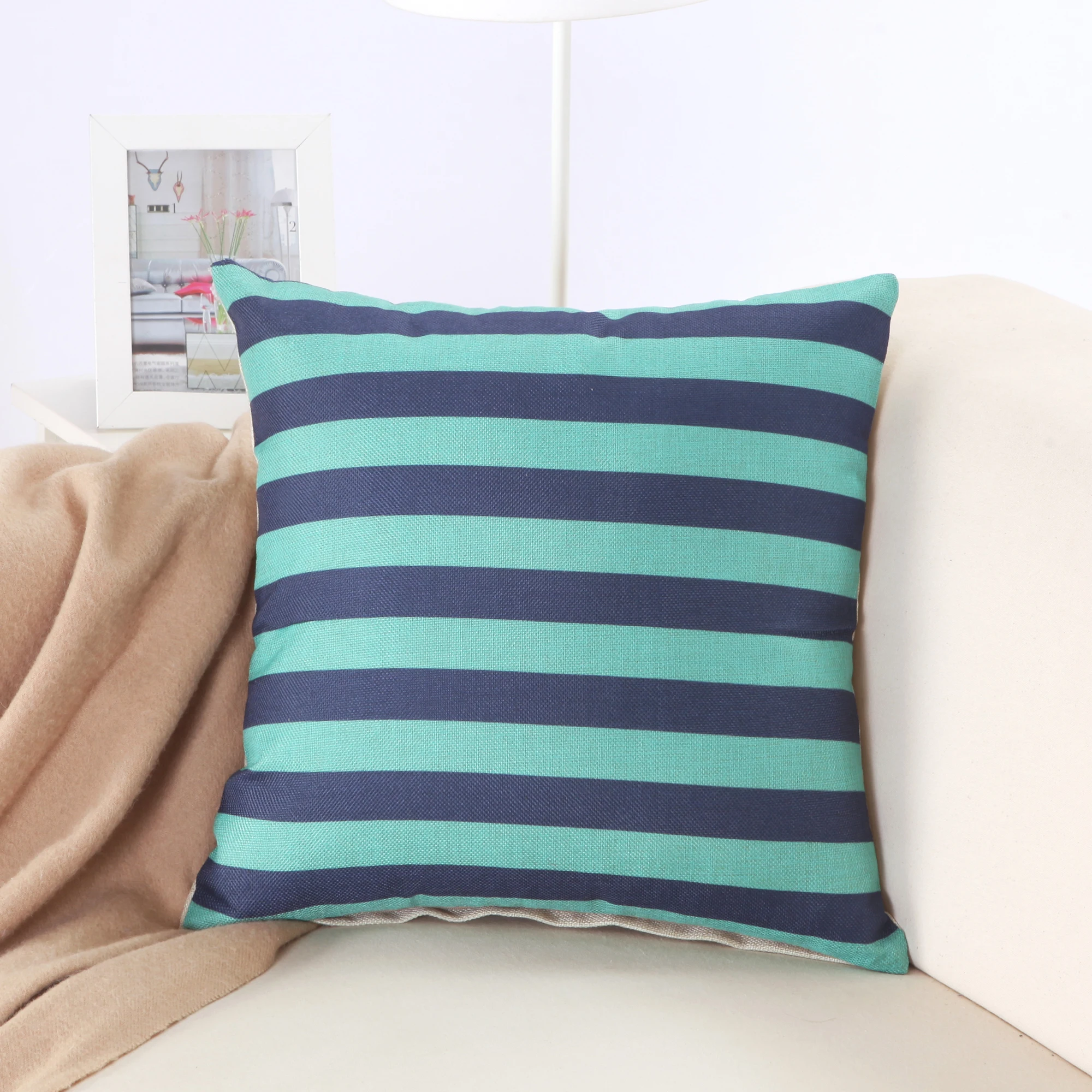 Плотный чехол для подушки в скандинавском стиле волнистый треугольник Красочный