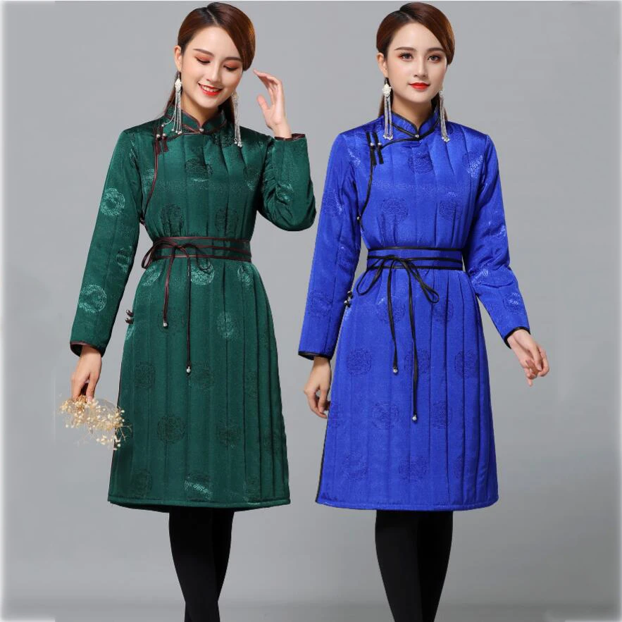 Этническое традиционное платье женское праздничное зимняя женская хлопковая