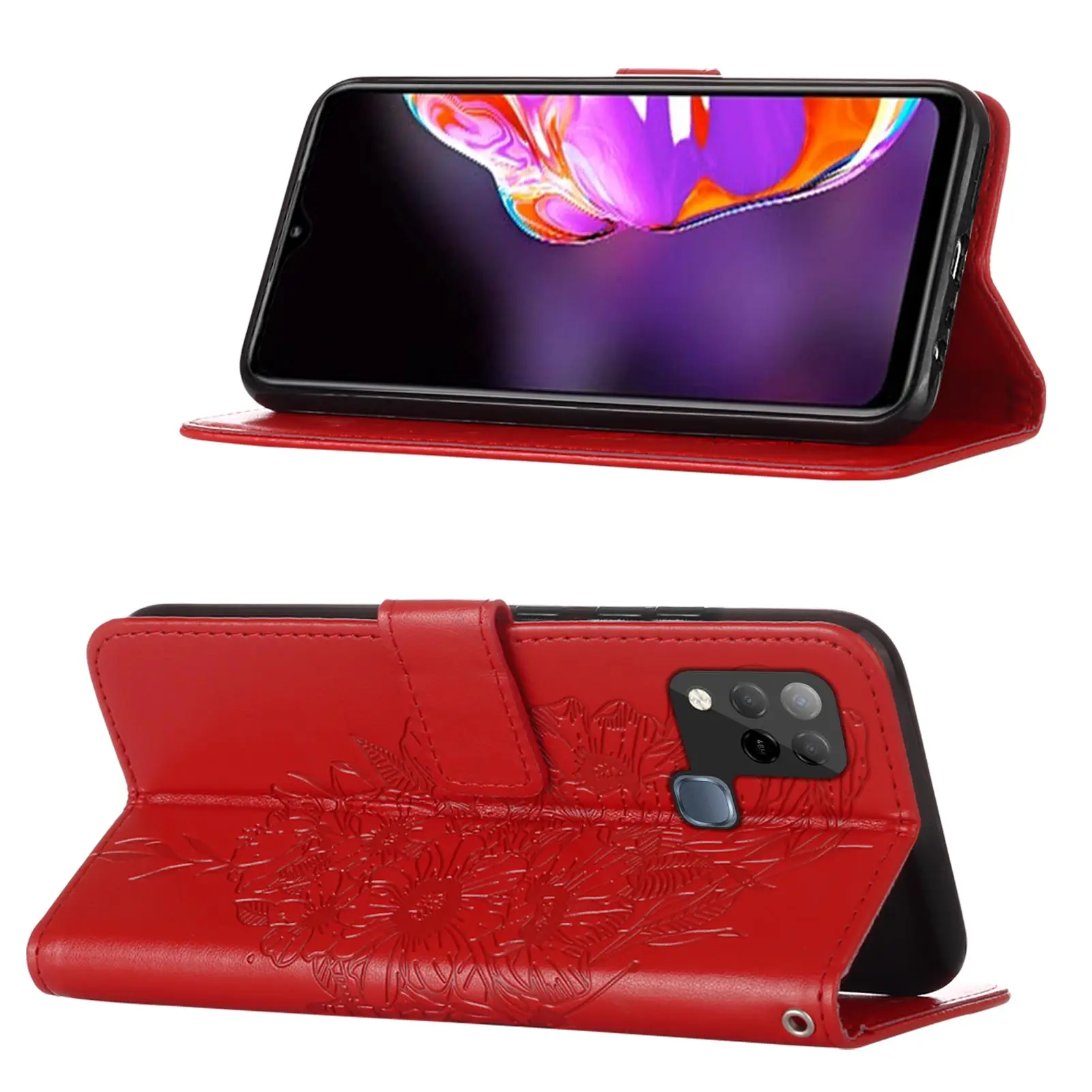 embossed leathear flip phone case for infinix hd 2021 x612 hot 10 x682 10s 10t 9 play note 8 7 10 pro zero 8 x687 wallet cover free global shipping