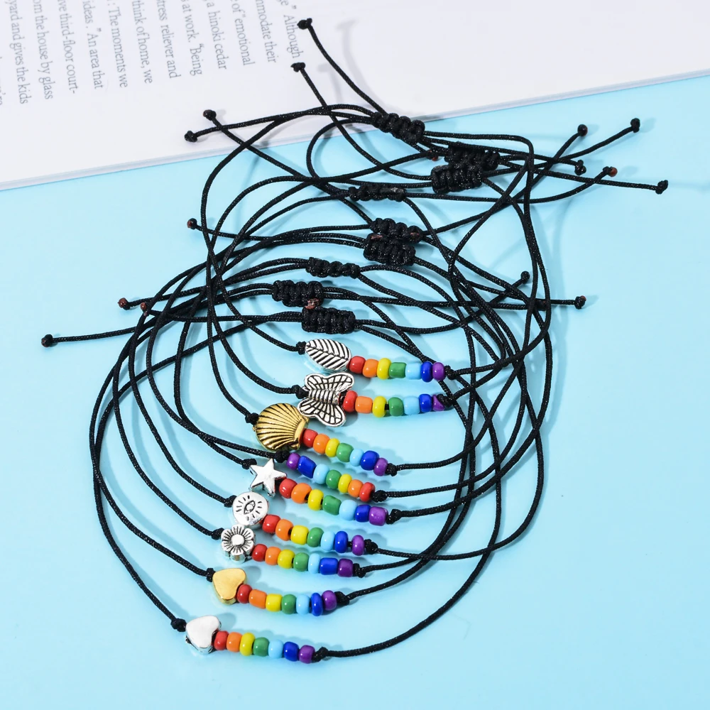 ZMZY Регулируемый оптовый набор 9 шт./лот смешанных цветов Boho ручной работы из