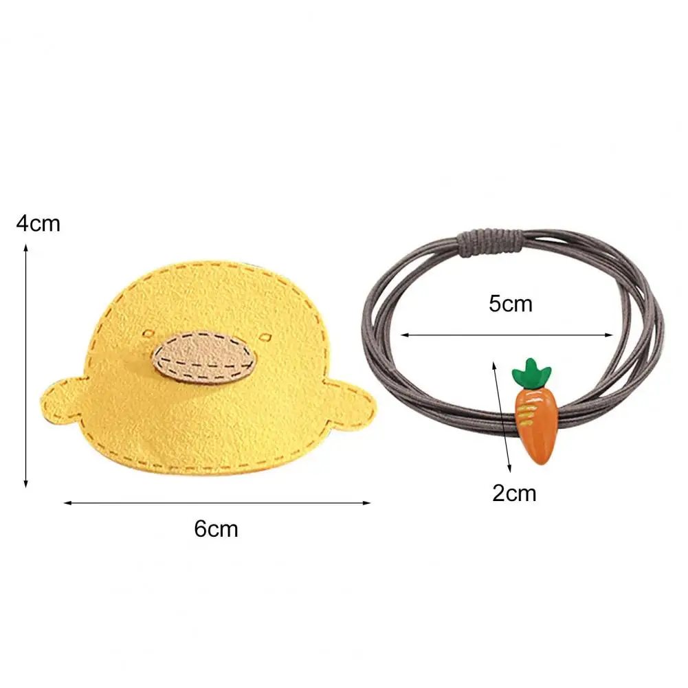 

Hot Sale Little Yellow Duck Hairpin Carrot Hair Ring Clip Decor Hairdressing Hair Clip Sweet Hair Accessories Gift Party