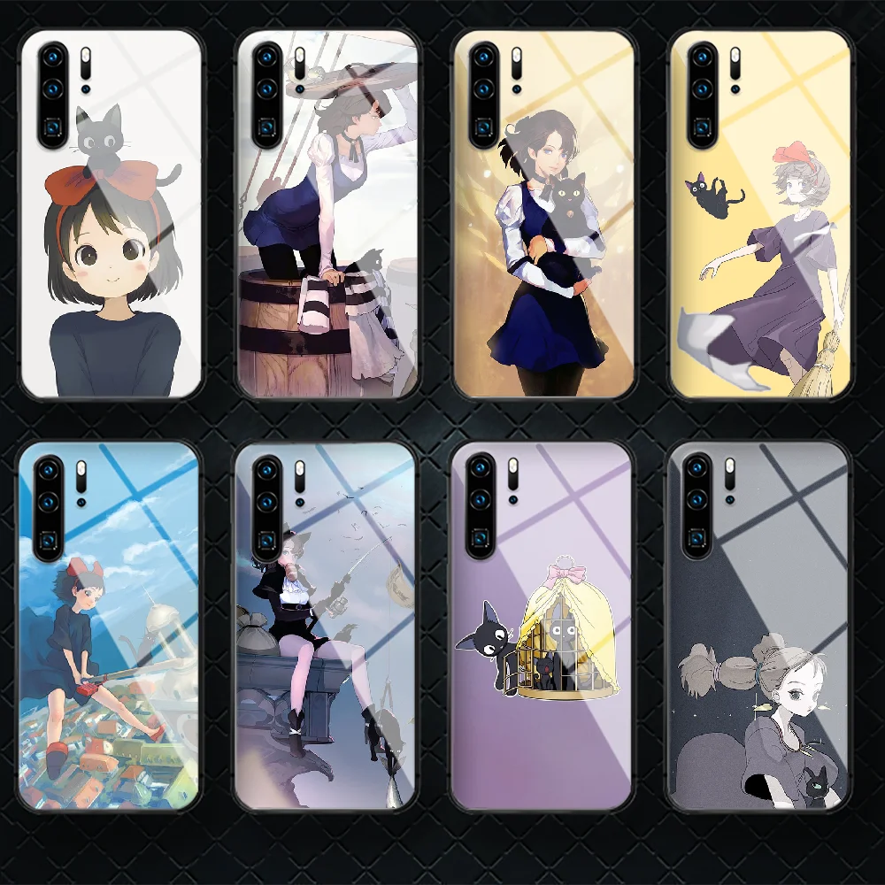 

Kikis Delivery Service Tempered Glass Phone Case Cover For Huawei Honor Mate P 7 8 9 10 20 30 40 A X I Pro Lite Smart 2019 Cell