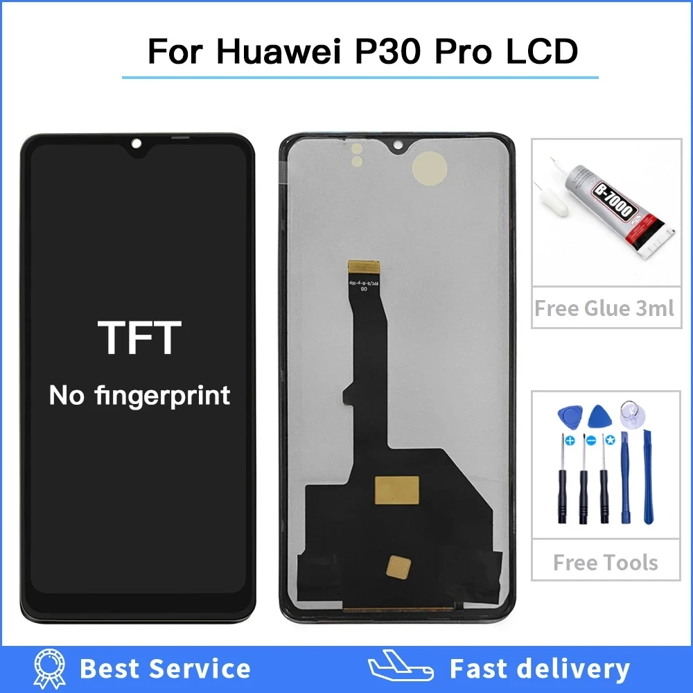 ЖК-дисплей 6 47 дюйма AMOLED для Huawei P30 Pro с сенсорным экраном и дигитайзером в сборе