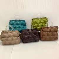down padded shoulder bag fashion space cotton women handbag designer winter round handle crossbody bags for women quilting purse