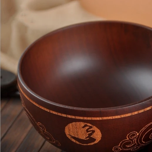 Чаша из цельного дерева в национальном стиле монгольская чаша для чая с молоком