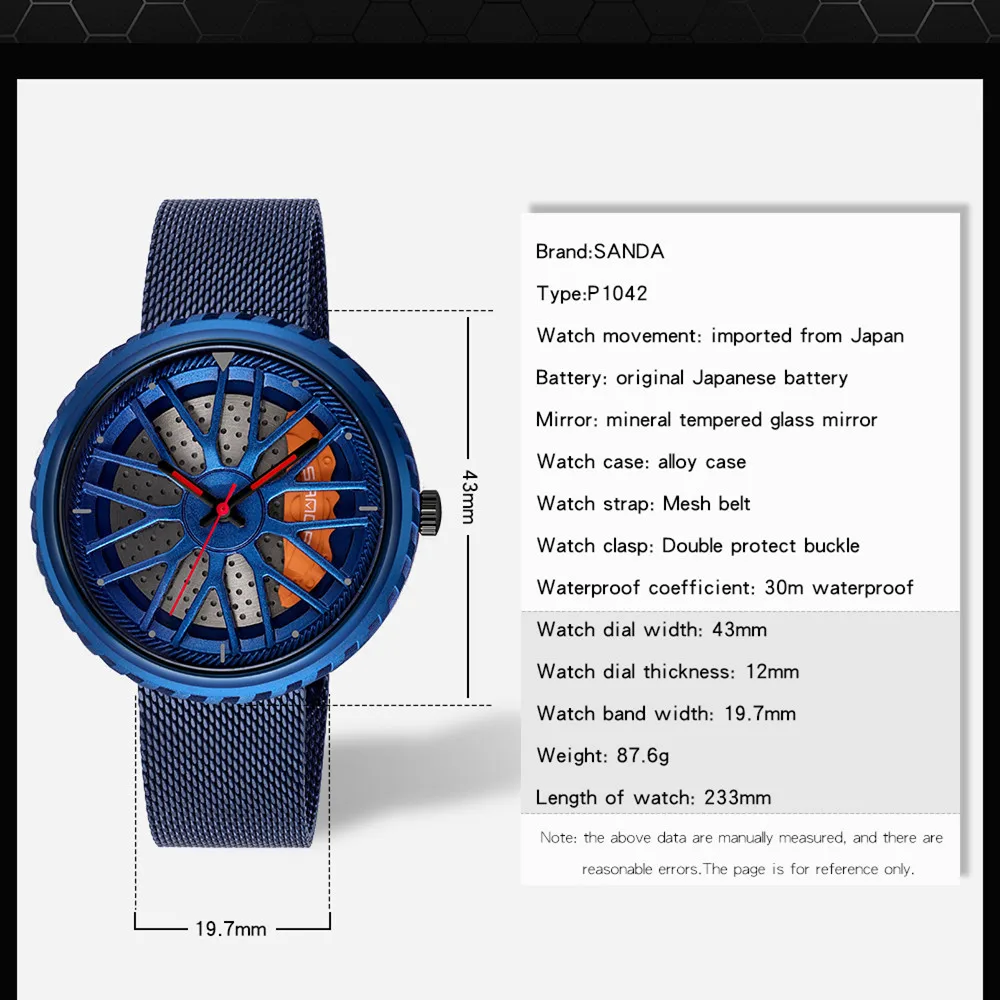 Кварцевые часы уникальный дизайн автомобиля вращение на 360 градусов с скелетом