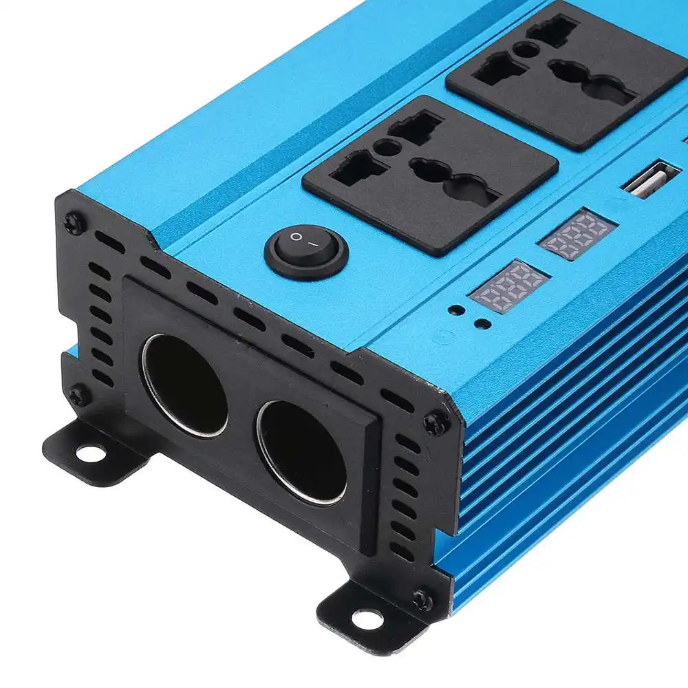 Автомобильный инвертор 3000W фары для автомобиля на солнечной батарее Мощность инвертор ЖК-дисплей DC 12 V/24 V дo AC 220 В Модифицированная синус волна USB конвертер Зарядное устройство конвертер адаптер