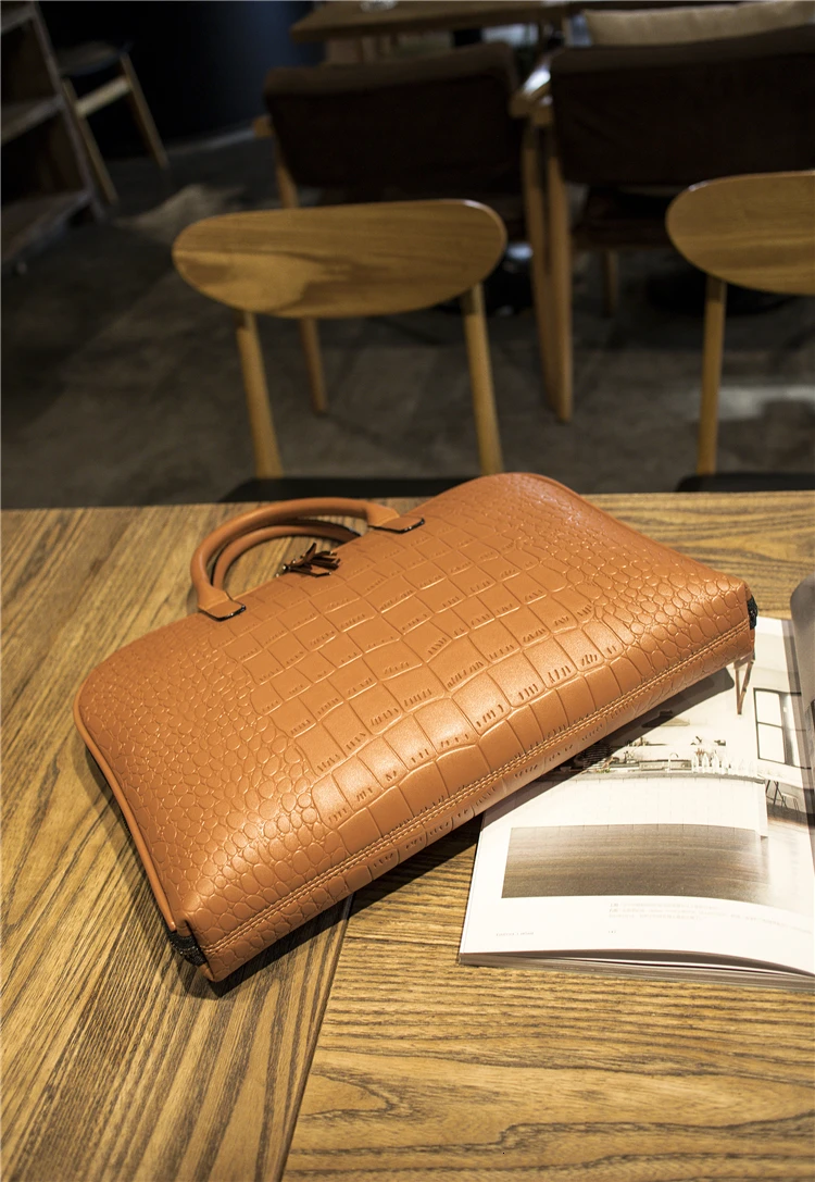 New Girls Shoulder Office Laptop Bags For Women Leather Business Briefcase Woman Laptop Handbag 13" 14" 15 Inch For Macbook Air