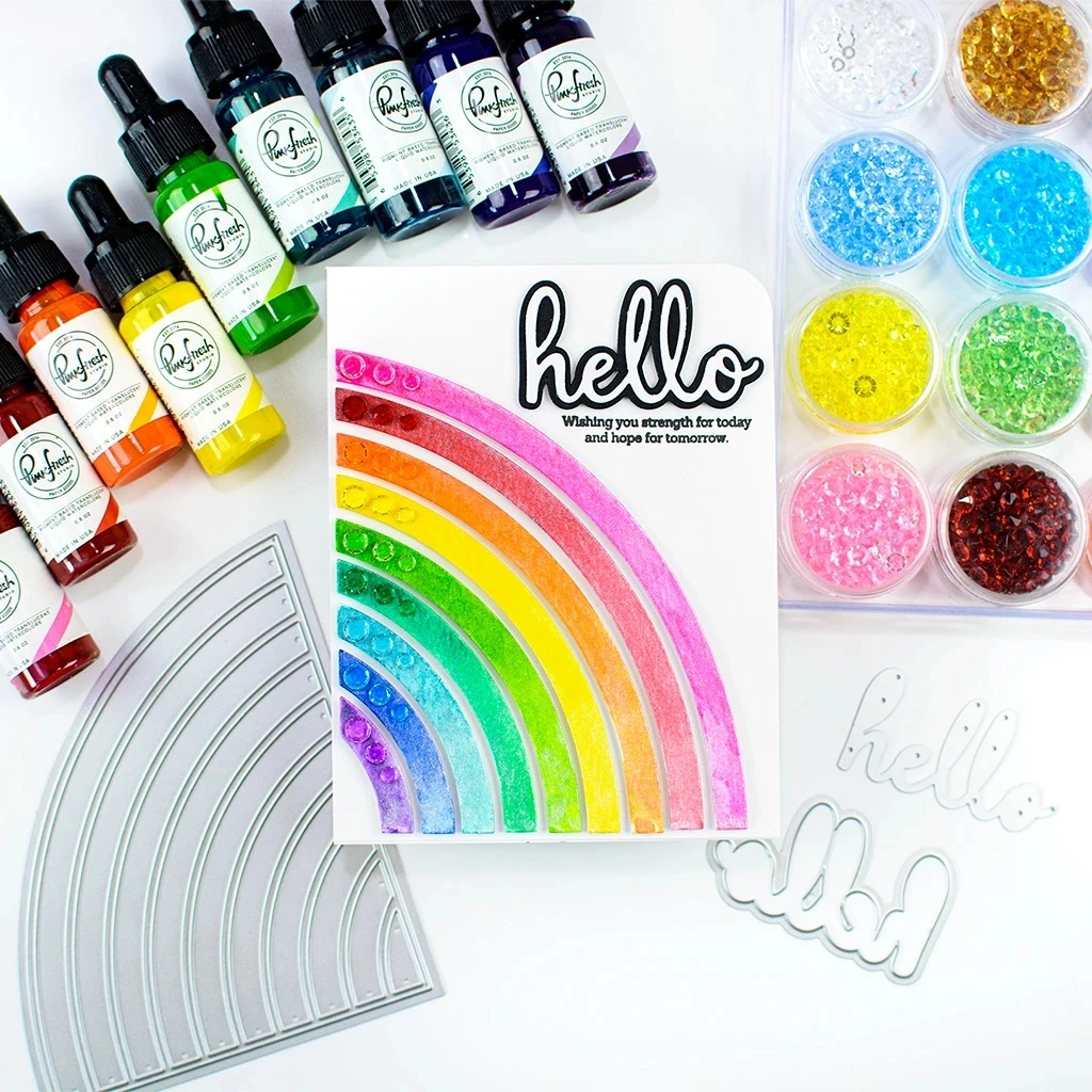 2020 Радужный фон металлические Вырубные штампы для скрапбукинга рукоделия