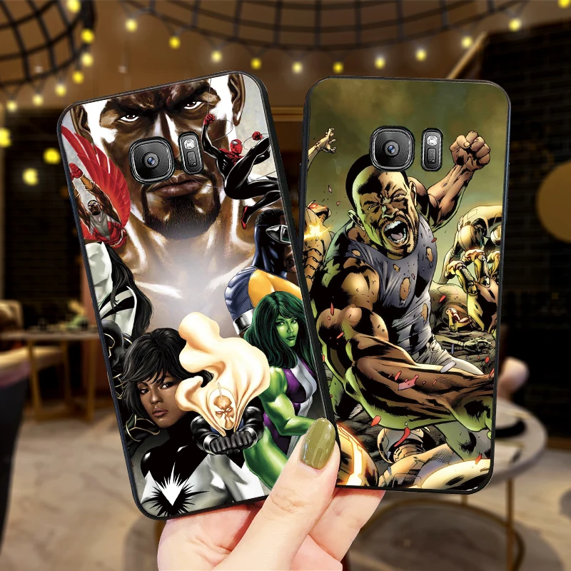Мягкий силиконовый чехол Marvel's Luke cage для телефона Samsung Galaxy S6 S8 Edge S7 S9 Plus S10 S10E Note 9 8