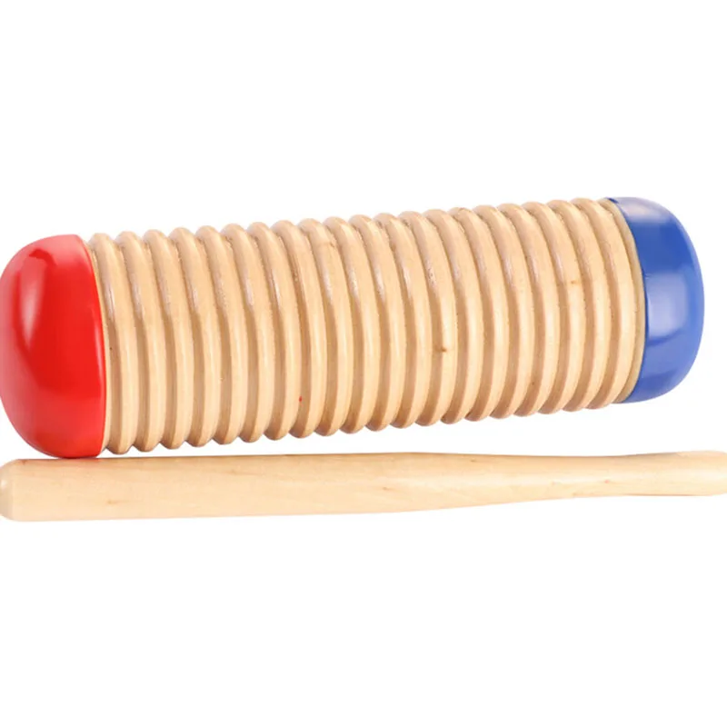 

Wooden Guiro Music Toy Child Early Educational Toy Musical Instrument Rhythm Toys Tool Percussion With Mallet For Baby
