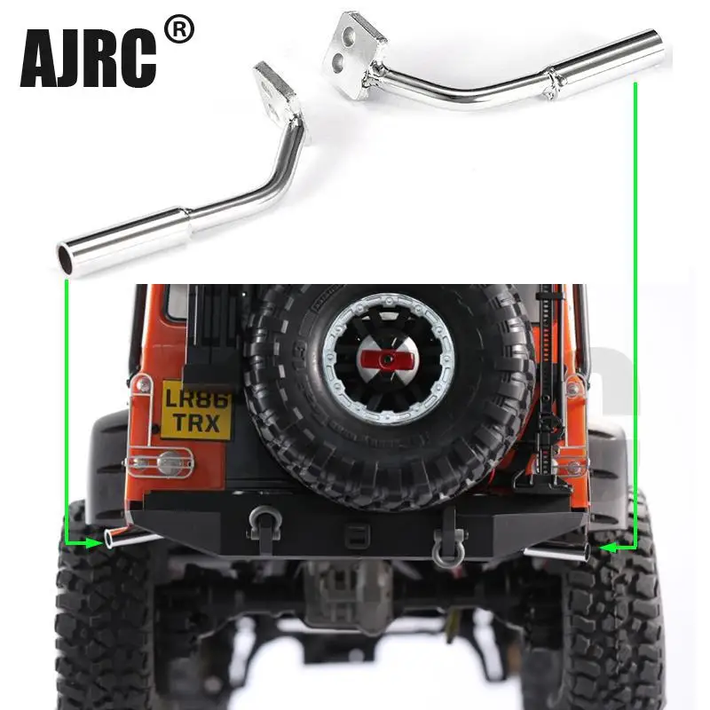 MJRC 1 пара Металлическая Имитация выхлопной трубы газовое отверстие для Dj Traxxas Trx-4