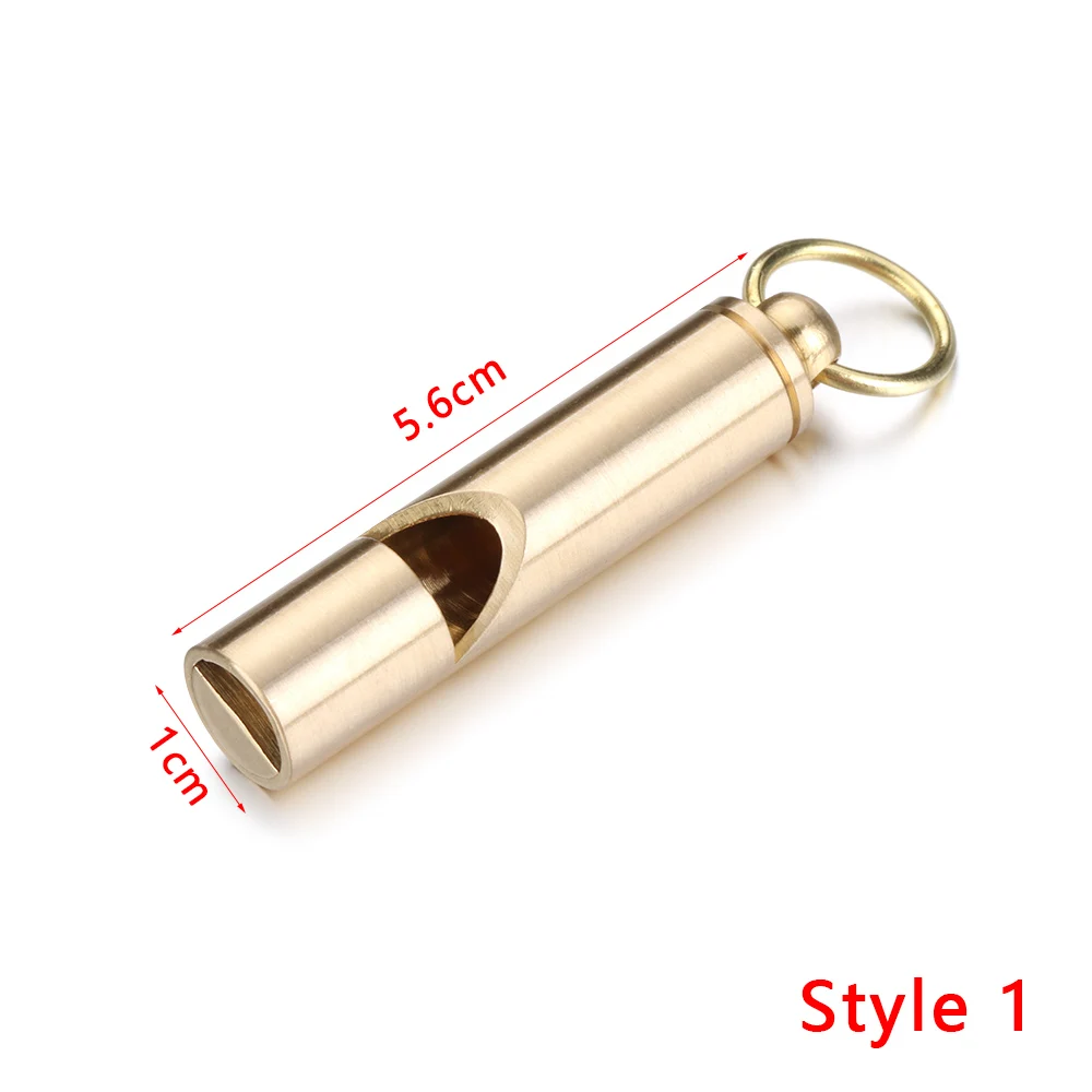 Creative Portable Brass Keychain Portable Unique DIY Craft Tools Whistle Ruler Key Ring Pendant Jewelry Keychain Accessories - Цвет: 1