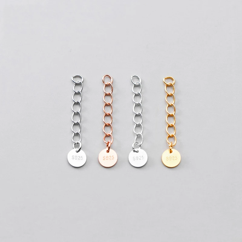 

Цепочка-коннектор из серебра 925 пробы длиной 3-5 см, 2 шт./лот, 4 цвета