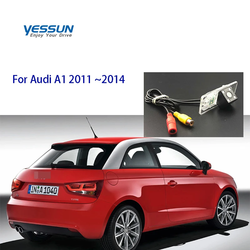 Yessun номерной знак камера заднего вида 170 градусов HD для Audi A1 2011 ~ 2014 4 светодиодный