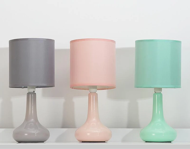 Керамическая небольшая настольная лампа спальня оригинальная прикроватная