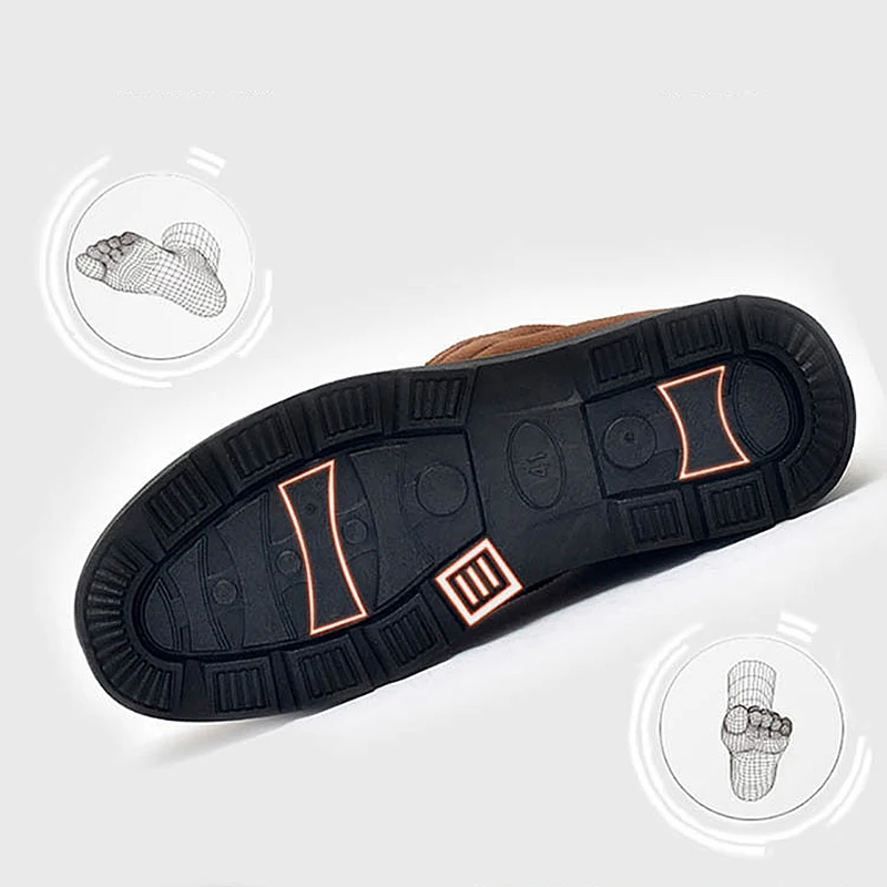 Мужские зимние ботинки на меху с хлопковой подкладкой Нескользящие теплые