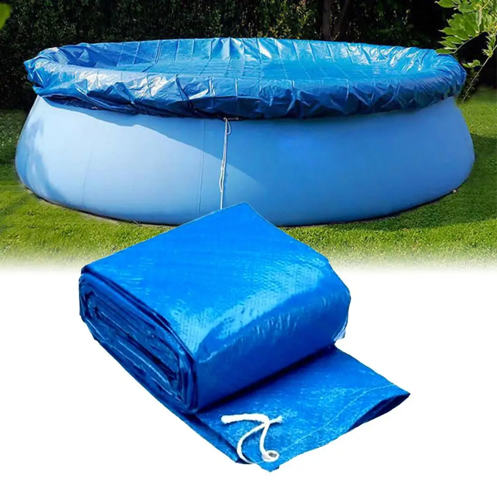 

Swimming Pool Cover Waterproof Rain Dust PE Cover Cloth Cushion Round Swimming Pool Cover For Garden