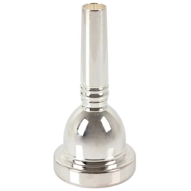 2 шт Серебряный мундштук: 1 никелированная труба мундштук 5C 3 35 дюймов и большая