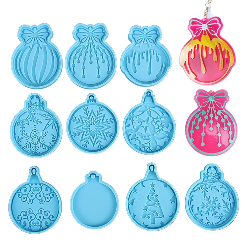 

Christmas Ball Silicone Molds DIY Keychain Earring Resin Crafts Candy Chocolate Jewelry Charm Making Home Party Decoration