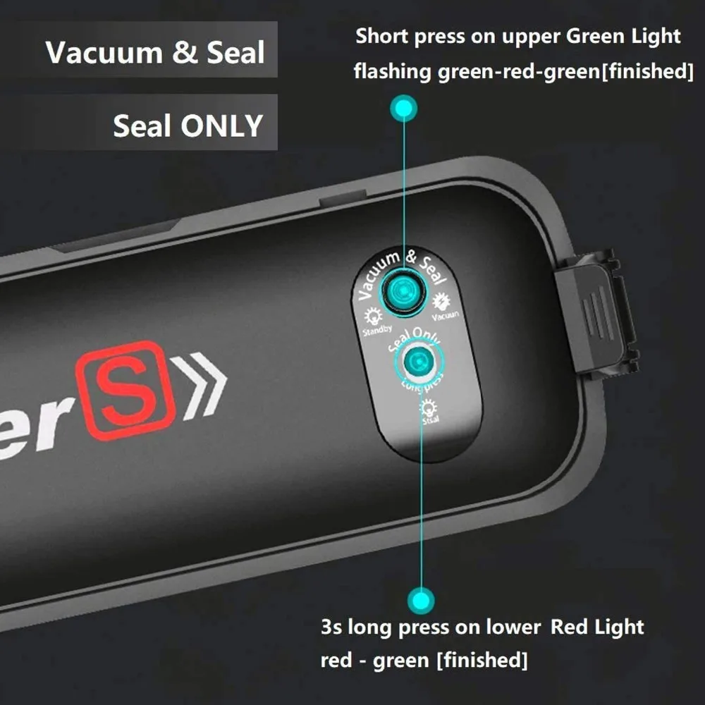 

Food Vacuum Sealer Packaging Machine 110v Household Food Preservation Vacuum Food Sealer For Kitchen Bags Sealer to Keep Food