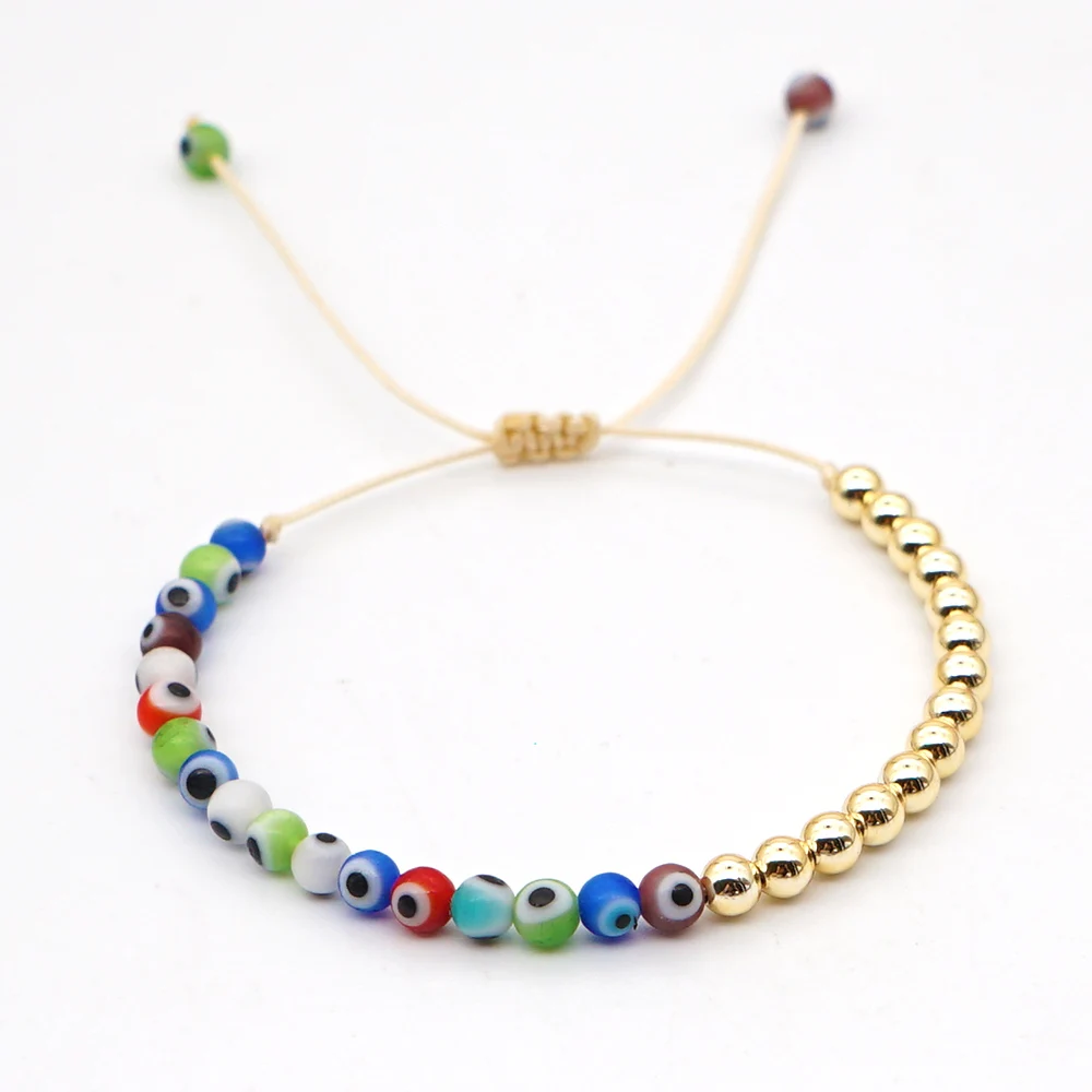 Go2Boho Turkish Evil Eye Bracelets Boho Pulseras Mujer 2020 Handmade Bracelet For Womens Jewellery Japan Inoxidable Golden Beads | Украшения