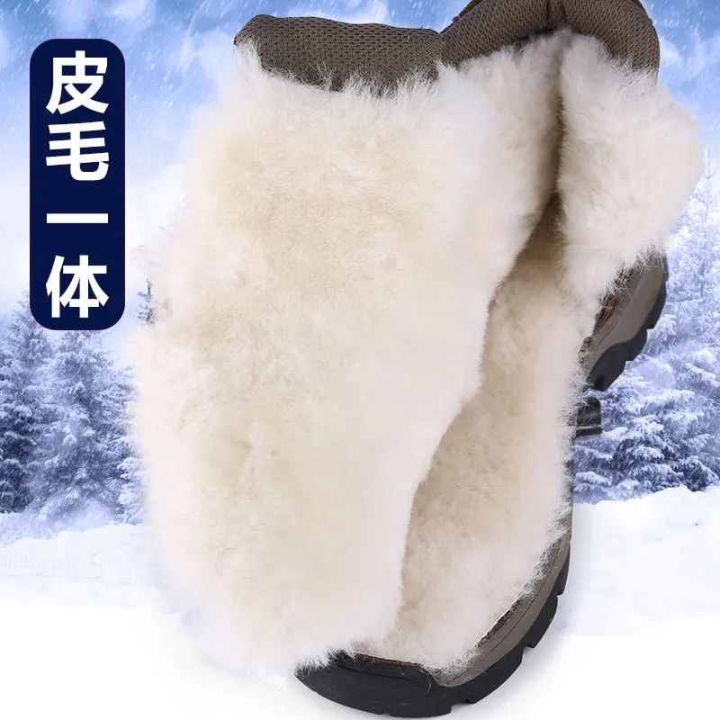 Зимние ботинки Мужская австралийская шерсть зимние теплые бархатные