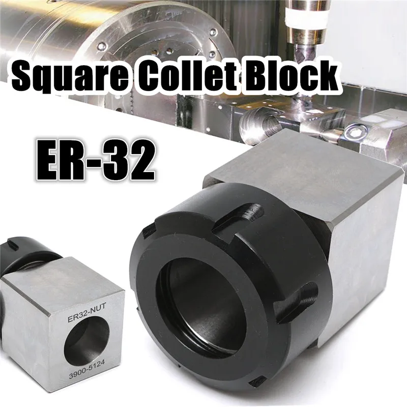 

Шестигранная ER32 3900-5124 квадратная втулка патрон держатель Блок CNC Держатель токарный станок для всех градусов бурения отверстий токарный ст...